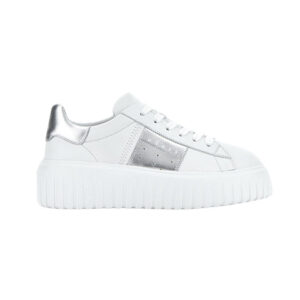 Hogan - H-stripes sneaker white silver - online bestellen & kopen