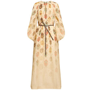 Zimmermann - Wylie midi dress tan ikat - online bestellen en kopen