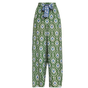 Zimmermann - Wylie relaxed pant green/blue ikat - online bestellen en kopen