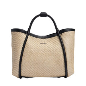 Max Mara - Summermarin raffia tote bag beige - online bestellen en kopen